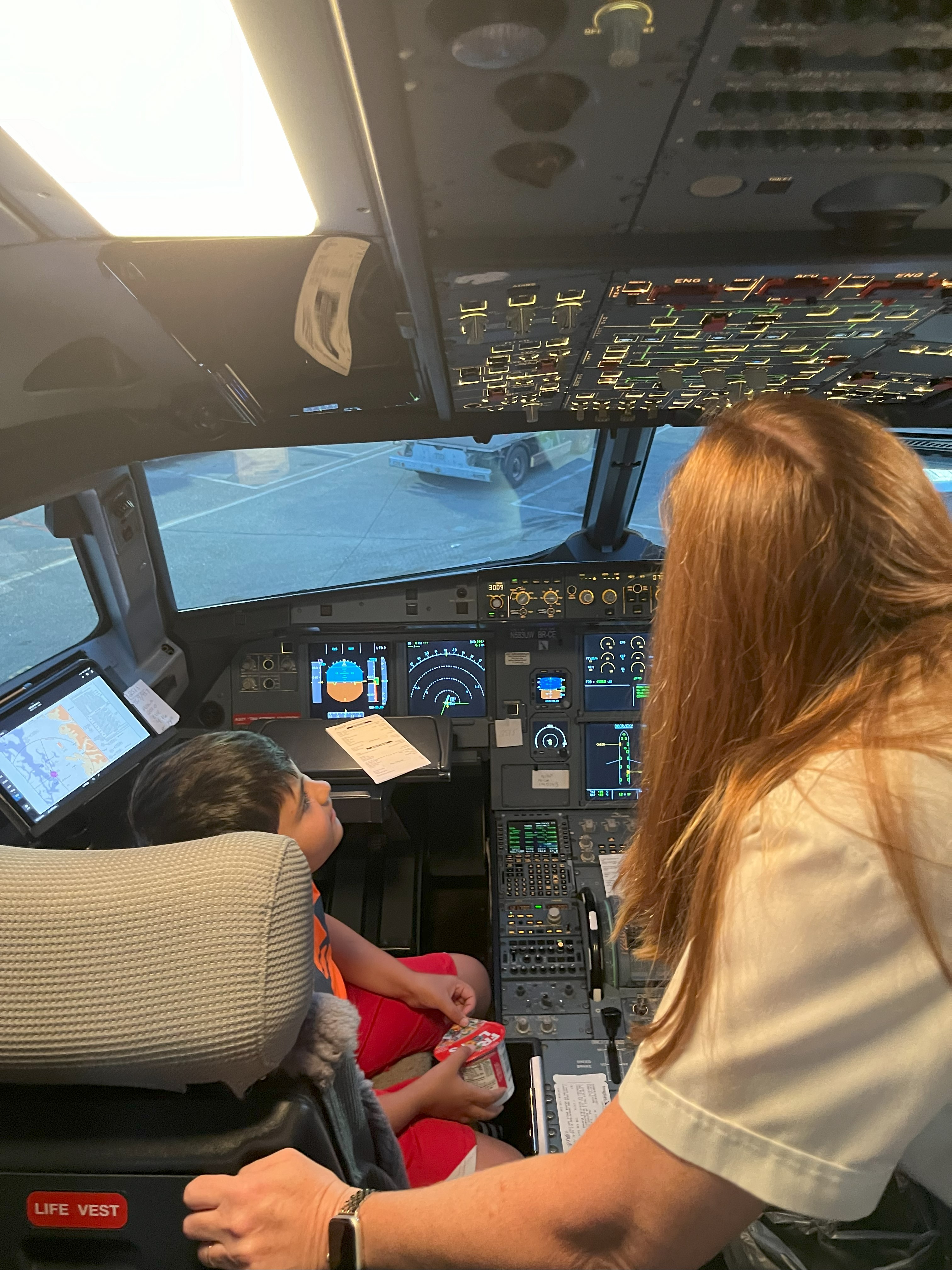 Jackson in the cockpit